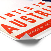 Vintager Winter in Österreich Skireise Poster (Ecke)