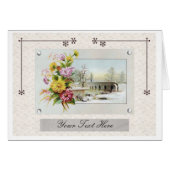 Vintager Winter mit Blumen (Vorderseite (Horizontal))