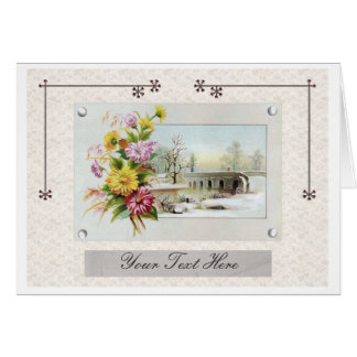 Vintager Winter mit Blumen