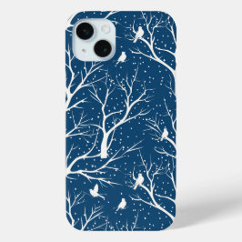 Vintager Winter Sky Weißer Vogelschutz Schneeflock Case-Mate iPhone Hülle