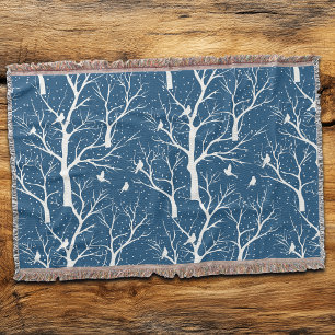 Vintager Winter Sky Weißer Vogelschutz Schneeflock Decke