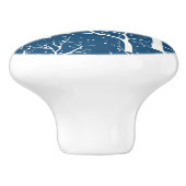 Vintager Winter Sky Weißer Vogelschutz Schneeflock Keramikknauf (Seitenansicht)