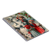 Vintager Winter-Spaß Notizblock (Rechte Seite)