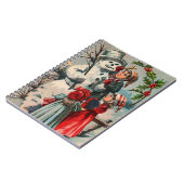 Vintager Winter-Spaß Notizblock (Linke Seite)