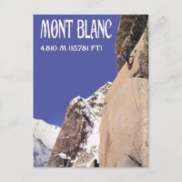 Vintager Winter-Sport, kletternder Mt Blanc