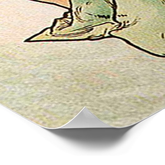 Vintager Winter von Alphonse Mucha Poster (Ecke)