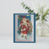 Vintager Winter Weihnachten mit Geschenken Postkarte (Stehend Vorderseite)