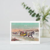 Vintager Winter Weihnachten Postkarte (Stehend Vorderseite)