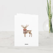 Vintager Winter Weihnachts-Stadthaus Frohe Weihnac Karte (Rückseite)