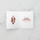 Vintager Winter Weihnachts-Stadthaus Frohe Weihnac Karte (Innenseite)