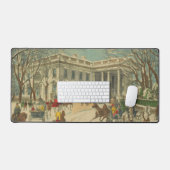 Vintager Winter White House Weihnachtsgeschmack Schreibtischunterlage (Tastatur & Maus)