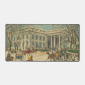 Vintager Winter White House Weihnachtsgeschmack Schreibtischunterlage (Vorderseite)