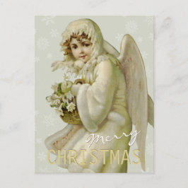 Vintager Winterengel CC0621 Weihnachtskarte Feiertagspostkarte