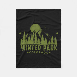 Vintager Winterpark Colorado Wandern neben dem Was Fleecedecke