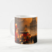 Vintager Winterschneemarkt Kaffeetasse (Vorderseite Links)