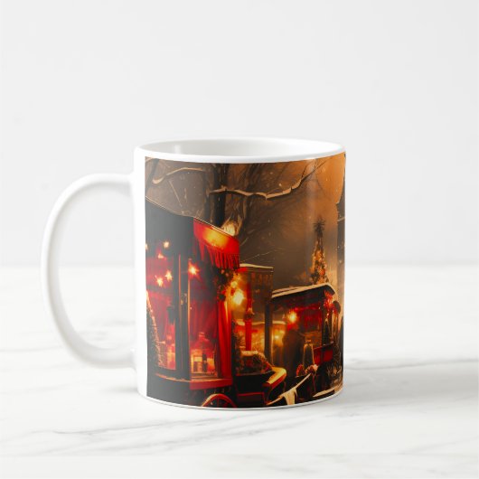 Vintager Winterschneemarkt Kaffeetasse (Links)