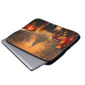 Vintager Winterschneemarkt Laptopschutzhülle (Vorne Knopf)