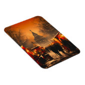 Vintager Winterschneemarkt Magnet (Rechte Seite)