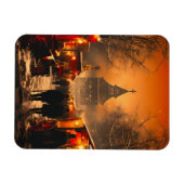 Vintager Winterschneemarkt Magnet (Horizontal)