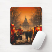 Vintager Winterschneemarkt Mousepad (Mit Mouse)