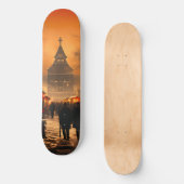 Vintager Winterschneemarkt Skateboard (Vorderseite)