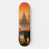 Vintager Winterschneemarkt Skateboard (Vorderseite)