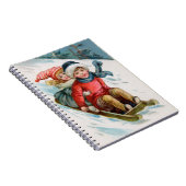 Vintager Winterspass Notizblock (Rechte Seite)