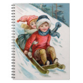 Vintager Winterspass Notizblock (Vorderseite)