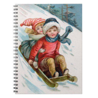 Vintager Winterspass Notizblock