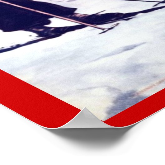 Vintager Wintersport, Finnland Poster (Ecke)