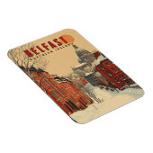 Vintager Winterurlaub Magnet (Rechte Seite)