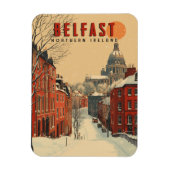 Vintager Winterurlaub Magnet (Vertikal)