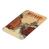 Vintager Winterurlaub Magnet (Linke Seite)