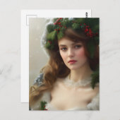 Vintager Winterurlaub Postkarte (Vorne/Hinten)