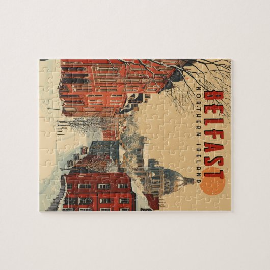 Vintager Winterurlaub Puzzle (Horizontal)