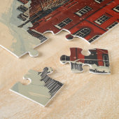 Vintager Winterurlaub Puzzle (Seite)