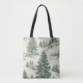 Vintager Winterwald Weihnachtsfeiertag Tasche (Vorderseite)