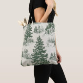 Vintager Winterwald Weihnachtsfeiertag Tasche (Von Nahem)