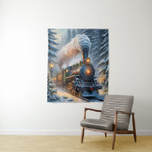 Vintager Winterzug Landschaftliche Kunstwerke Wandteppich (Beispiel)