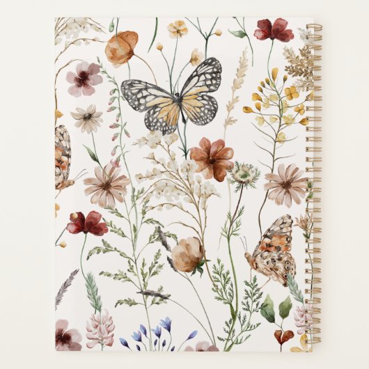 Vintager winziger Blumenblut-Hochzeitsplaner Planer (Rückseite)