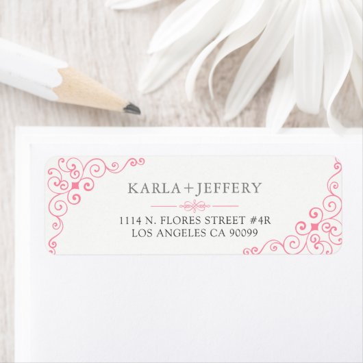 Vintager Wirbler Rahmen in Rosa (Insitu)