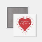 Vintager Wirbler Tag des Roten Valentins Magnet (Vorderseite/Rückseite)