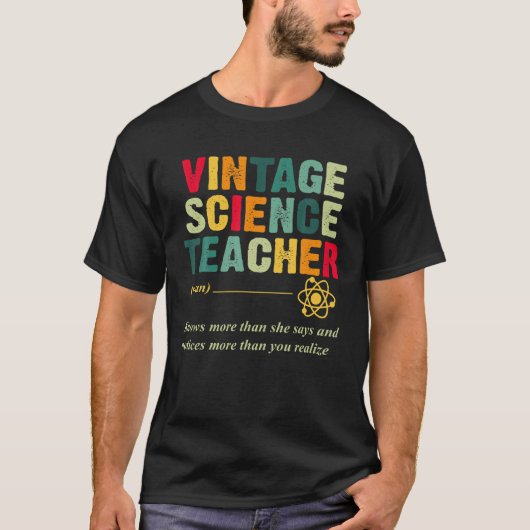 Vintager Wissenschaftslehrer Definition Funny Grap T-Shirt (Vorderseite)
