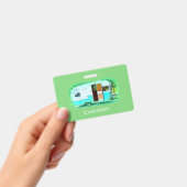 Vintager Wohnwagen  Ausweis (Handheld)