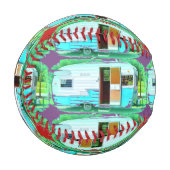 Vintager Wohnwagen Baseball (Vorderseite Links)