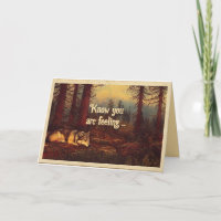 Vintager Wolf erhält gute Grußkarte