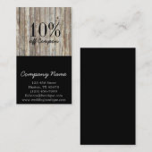 Vintager Woodgrainheimwerkerbau Rabattkarte (Vorne/Hinten)