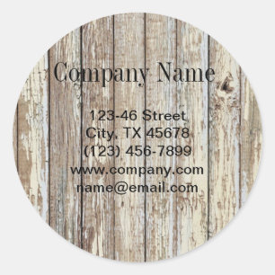 Vintager Woodgrainheimwerkerbau Runder Aufkleber