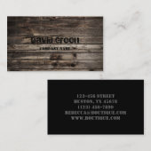 Vintager Woodgrainheimwerkerbau Visitenkarte (Vorne/Hinten)