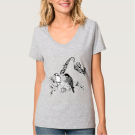 Vintager Woodpecker Rustikale Liebesvögel T-Shirt